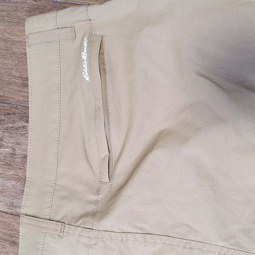 Eddie Bauer Nylon Stretch Burlwood Brown Shorts Waist 38 - Picture 8 of 11